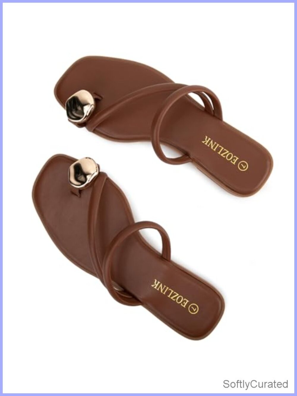 Toe Ring Flat Sandals Slip On Slide Thong Dressy Summer Footwear